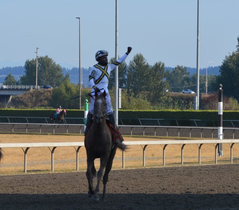 Emerald Downs: Background nails Windribbon on the wire to win the 86th Longacres Mile
