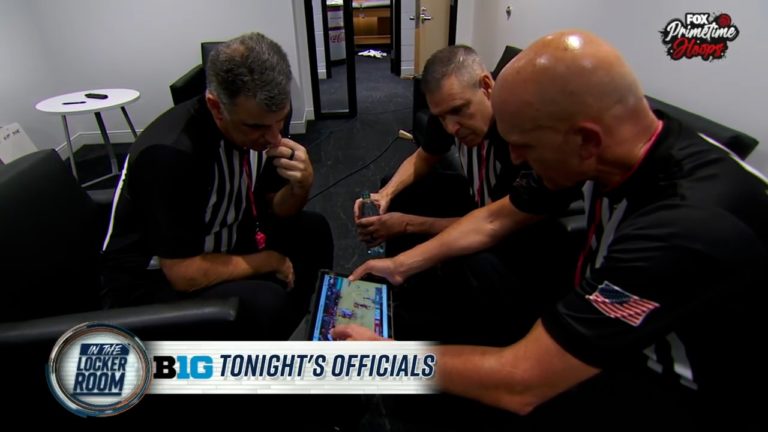 Take an exclusive look into the referees analyzing the game tape between Ohio State and Indiana