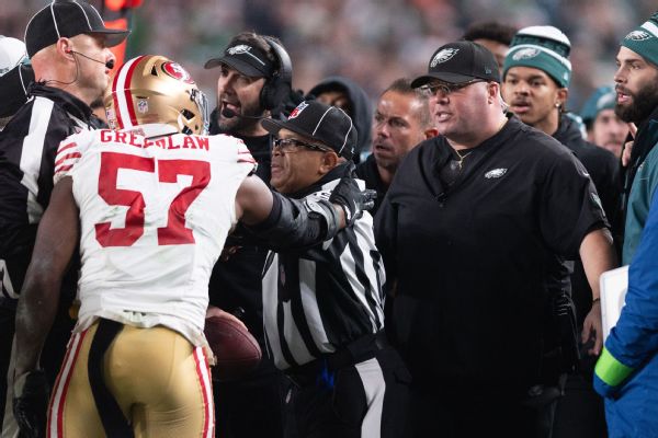 49ers’ Greenlaw, Eagles security ejected for tussle