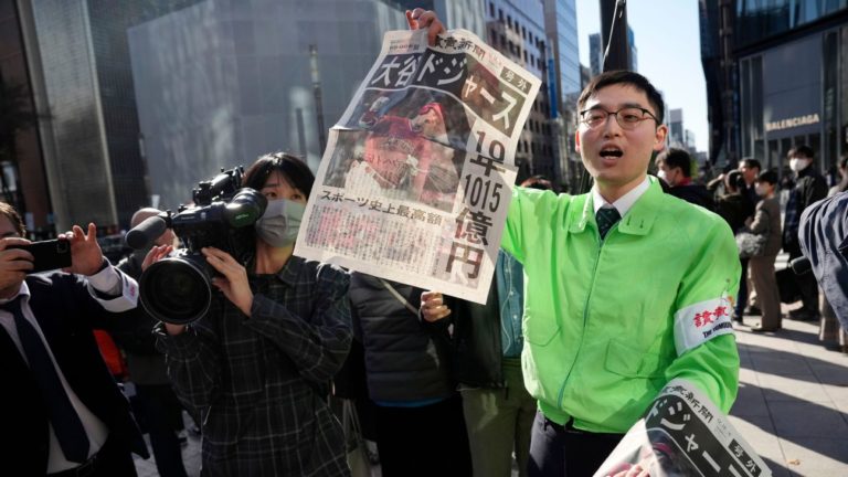 Fans in Japan celebrate Ohtani’s record deal